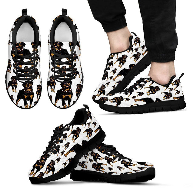 Rottweilers Dog Sneakers – Black-6teenth World™-Men's Sneakers-US5 (EU38)-Vibe Cosy™