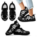 Hibiscus Royal Pattern Sneakers - AH-SNEAKERS-Alohawaii-Kid's Sneakers-11 CHILD (EU28)-Black-Vibe Cosy™