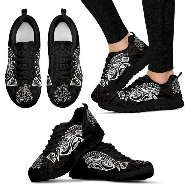 Guam Sneakers - Polynesian Version - NN9-SNEAKERS-Polynesian Print-Women-US5 (EU35)-Black-Vibe Cosy™