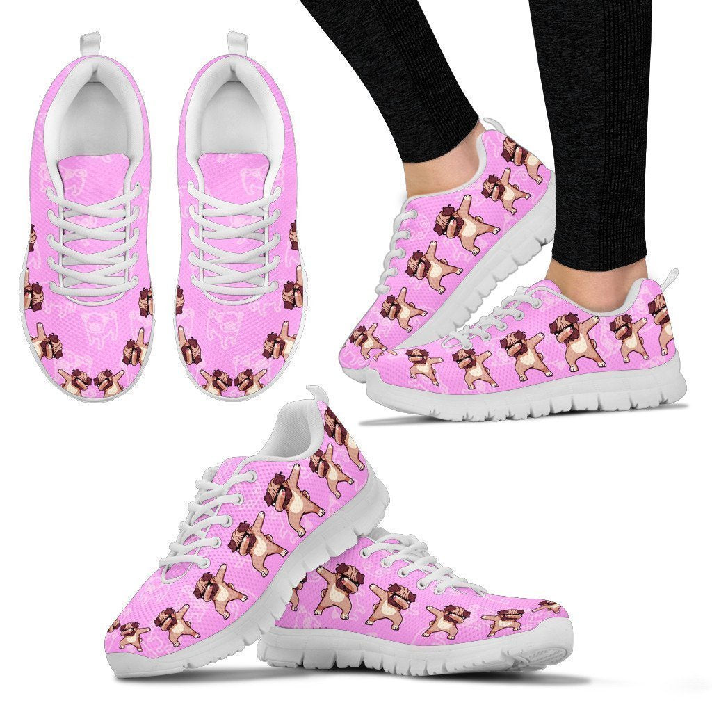 Pink Pug Women's Sneakers-6teenth World™-Women's Sneakers-US5 (EU35)-Vibe Cosy™