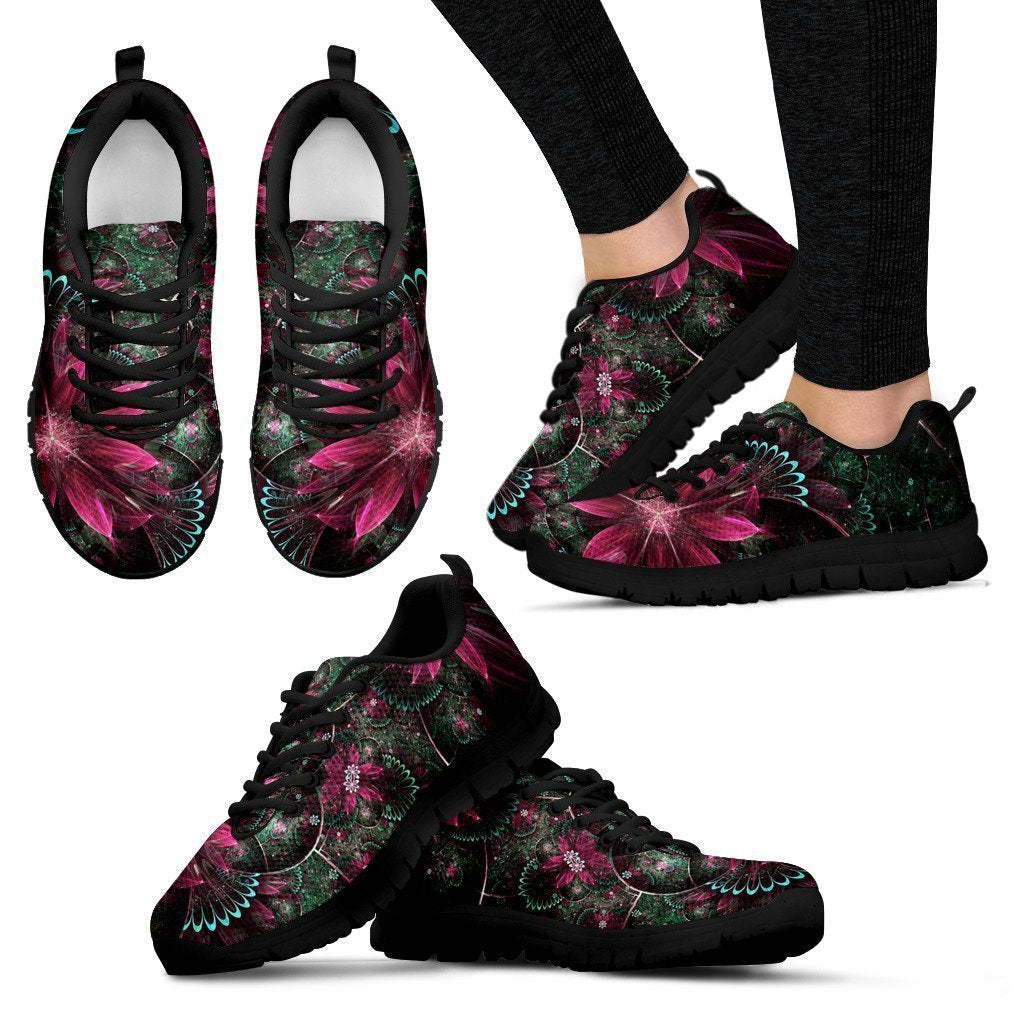 Pink Flower Women's Sneakers-6teenth World™-Women's Sneakers-US5 (EU35)-Vibe Cosy™