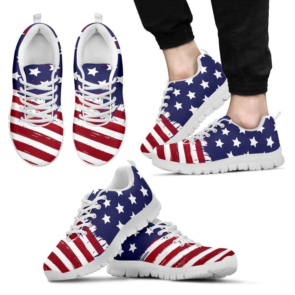 USA Collection - Men's Sneakers White-6teenth World™-Men's Sneakers-US5 (EU38)-Vibe Cosy™