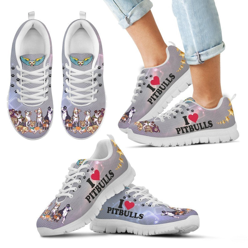 I love my pitbulls Kid's Sneakers-6teenth World™-Kid's Sneakers-11 CHILD (EU28)-Vibe Cosy™