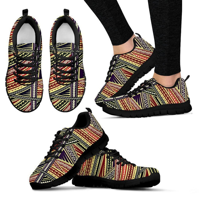 Poly Tribal Sneakers 14 - AH - J9-SNEAKERS-Alohawaii-Women's Sneakers-US5 (EU35)-Black-Vibe Cosy™