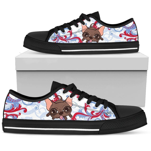 Chihuahua funny Women's Low Top Shoe-6teenth World™-Women's Low Top Shoe-US5.5 (EU36)-Vibe Cosy™