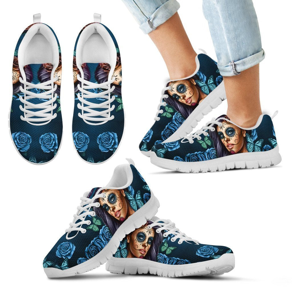 Kid's Sneakers Calavera Turquoise (White Soles)-6teenth World™-Kid's Sneakers-11 CHILD (EU28)-Vibe Cosy™