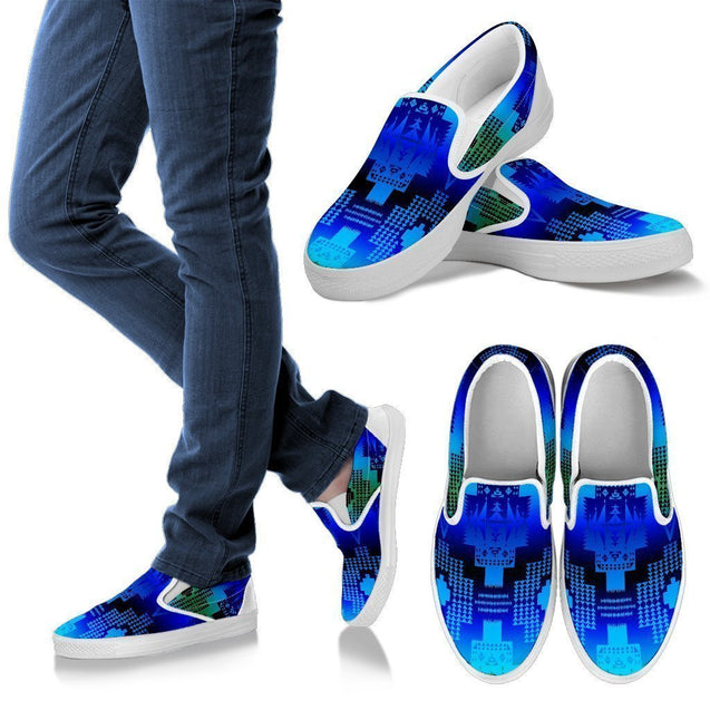 Seven Tribes Morning Lake Men's Slip Ons-6teenth World™-Kid's Sneakers-US8 (EU40)-Vibe Cosy™