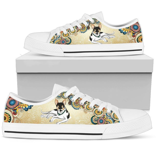 Rat Terrier Women's Low Top Shoe-6teenth World™-Women's Low Top Shoe-US5.5 (EU36)-Vibe Cosy™