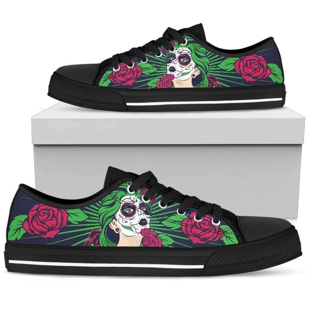 Sugar Skull-Shoes-6teenth Outlet-Mens Low Top - Black - Sugar Skull-US5 (EU38)-Vibe Cosy™