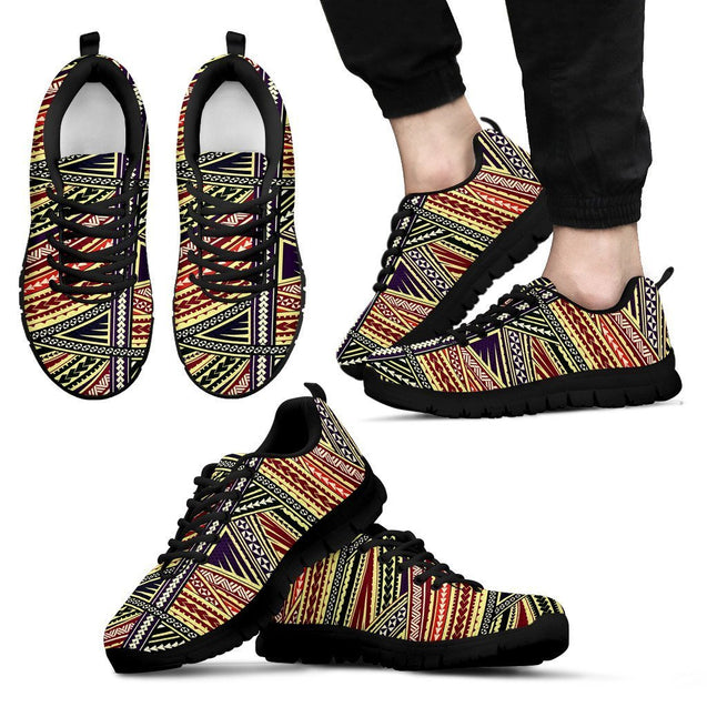 Poly Tribal Sneakers 14 - AH - J9-SNEAKERS-Alohawaii-Men's Sneakers-US5 (EU38)-Black-Vibe Cosy™