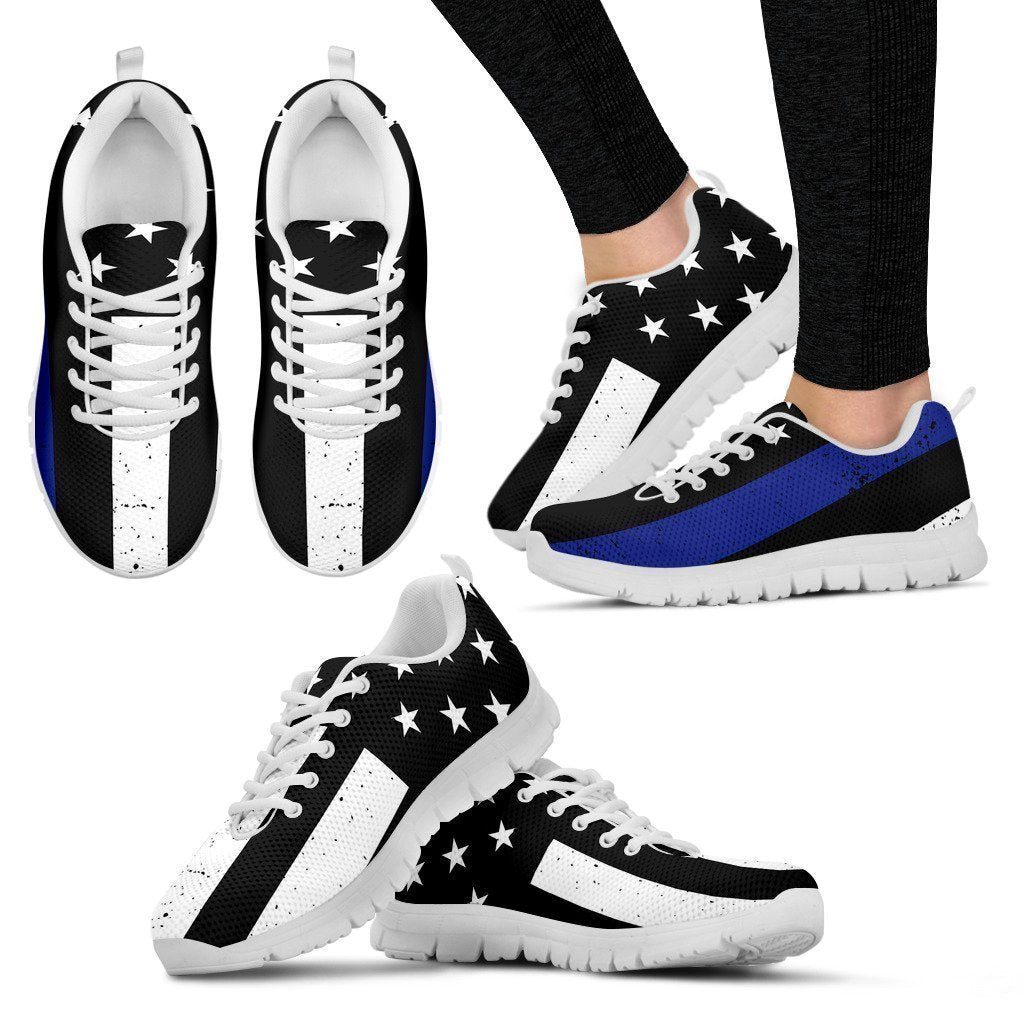 Thin Blue Line Women's Sneakers-6teenth World™-Women's Sneakers-US5 (EU35)-Vibe Cosy™