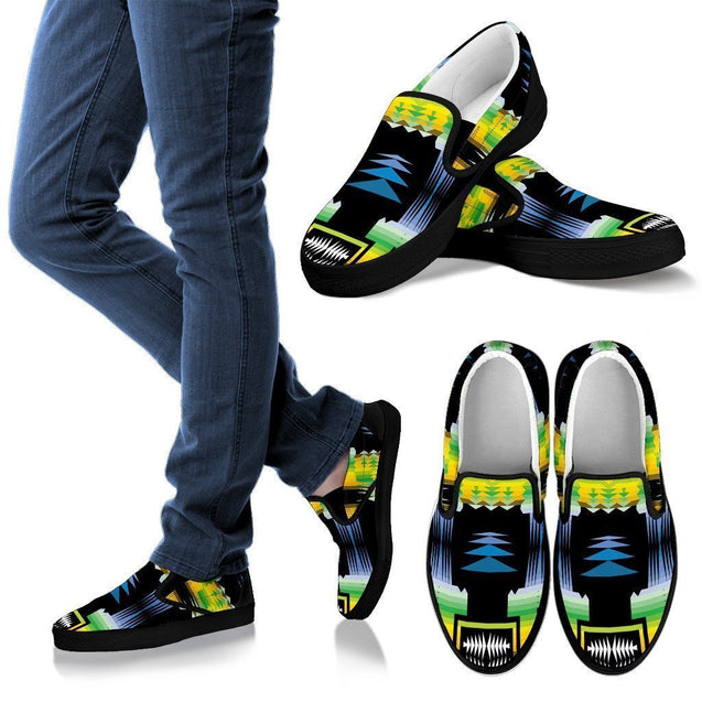 Prairie Sage Men's Slip Ons-6teenth World™-Kid's Sneakers-US8 (EU40)-Vibe Cosy™