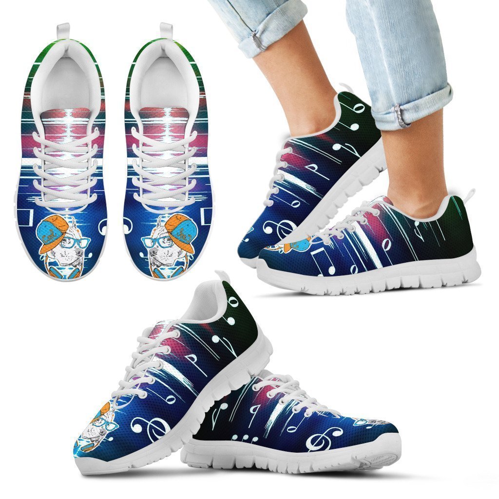 Pitbull love music Kid's Sneakers-6teenth World™-Kid's Sneakers-11 CHILD (EU28)-Vibe Cosy™