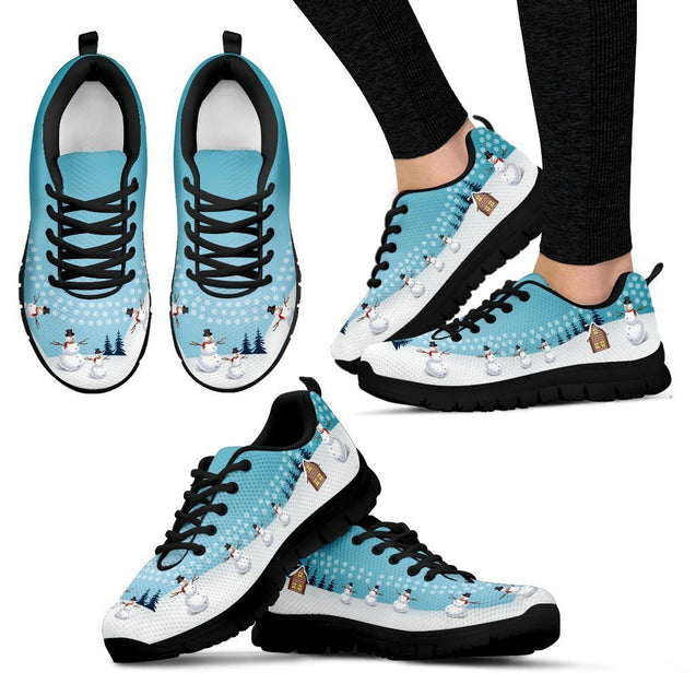 SnowMan White Christmas Women's Sneakers-6teenth World™-Women's Sneakers-US5 (EU35)-Vibe Cosy™