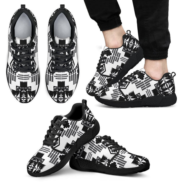 Seven Tribes White and Black Sopo Men's Athletic Sneakers-6teenth World™-Men's Athletic Sneakers-US5 (EU38)-Vibe Cosy™