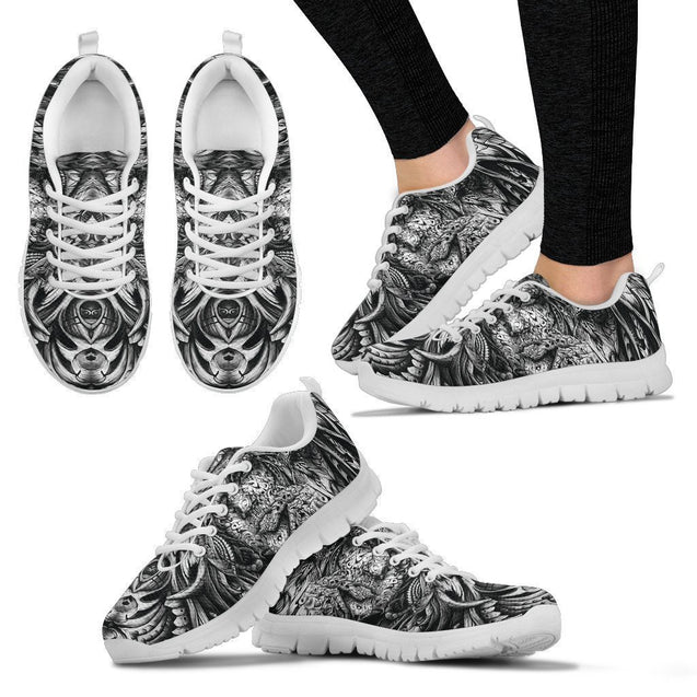 Drawing patterns-Shoes-6teenth Outlet-Women's Sneakers - White - Drawing patterns-US5 (EU35)-Vibe Cosy™