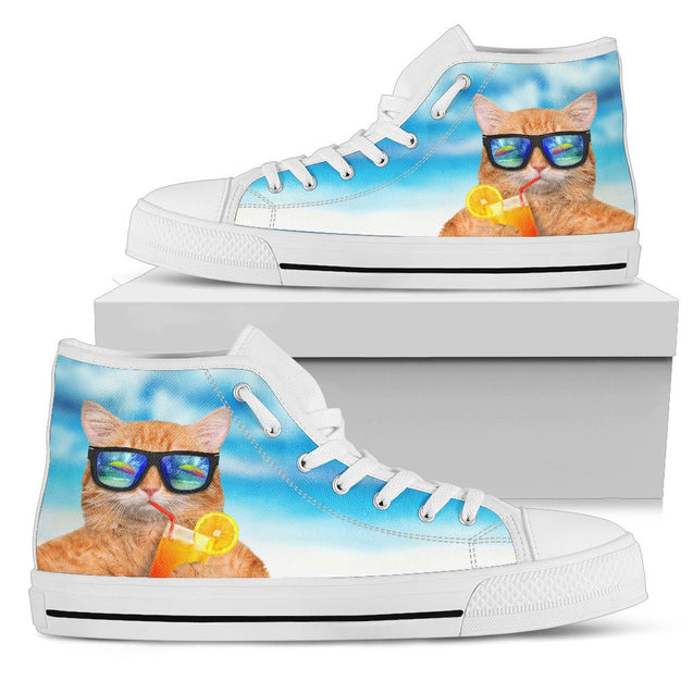 Donna Sneakers Alte Bianco-Amaze Style™-Womens High Top - Donna Sneakers Alte Bianco-US5.5 (EU36)-Vibe Cosy™