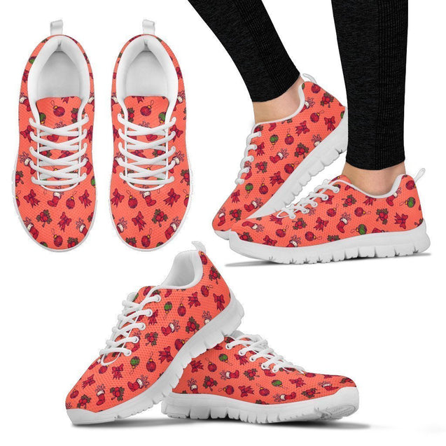 Red Christmas Women's Sneakers-6teenth World™-Women's Sneakers-US5 (EU35)-Vibe Cosy™