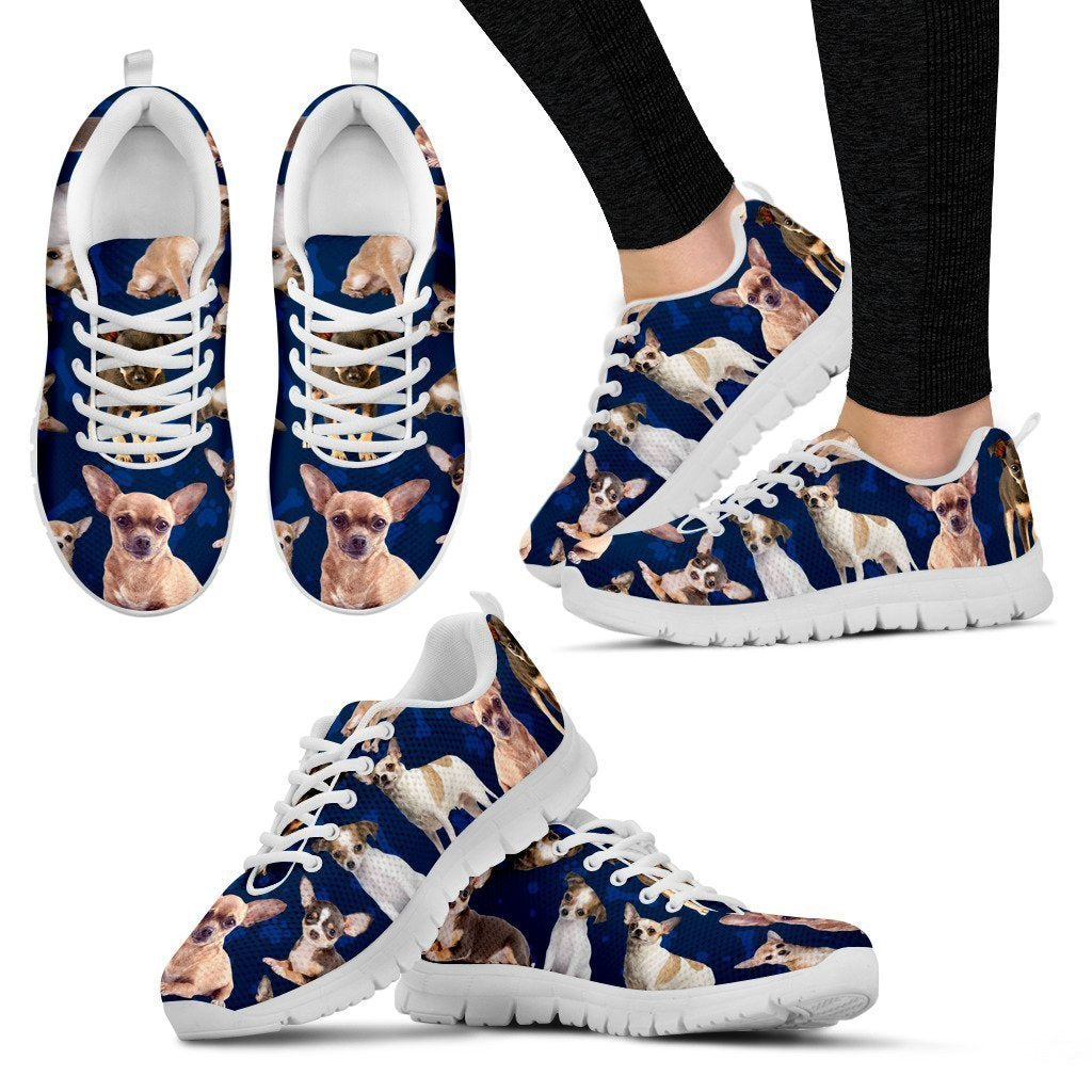 Chihuahua Women's Sneakers (White)-6teenth World™-Women's Sneakers-US5 (EU35)-Vibe Cosy™