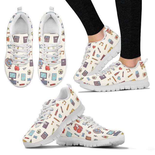 Back 2 School White Women's Sneakers-6teenth World™-Women's Sneakers-US5 (EU35)-Vibe Cosy™