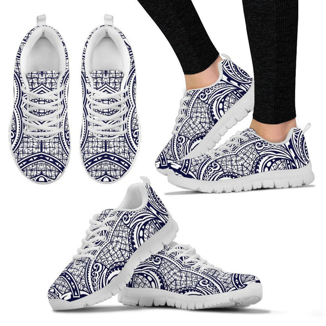 Poly Tribal Sneakers 01 - AH - J9-SNEAKERS-Alohawaii-Women's Sneakers-US5 (EU35)-White-Vibe Cosy™