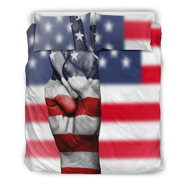 American Peace - Black-6teenth World™-Bedding Set-Twin-Vibe Cosy™