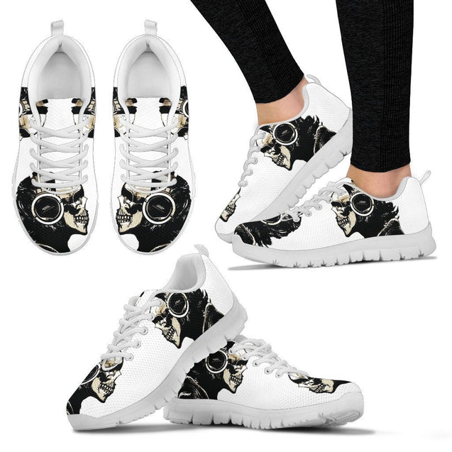 Skull Shoes-Shoes-6teenth Outlet-Women's Sneakers - White - Skull Shoes-US5 (EU35)-Vibe Cosy™