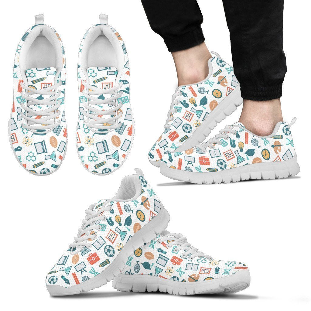 Science pattern-Shoes-6teenth Outlet-Men's Sneakers - White - Science pattern-US5 (EU38)-Vibe Cosy™