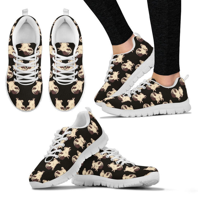 Pug Lover Women's Sneakers-6teenth World™-Women's Sneakers-US5 (EU35)-Vibe Cosy™