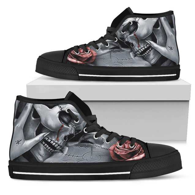 Till Death Do Us Part Women's High Top Shoe-6teenth Outlet-Womens High Top - Black - Till Death Do Us Part Women's High Black Top Shoe-US5.5 (EU36)-Vibe Cosy™