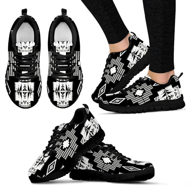 Seven Tribes Black Women's Sneakers-6teenth World™-Women's Sneakers-US5 (EU35)-Vibe Cosy™