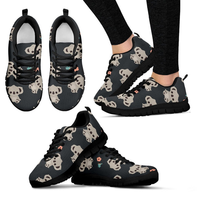 Australia shoes- Koala pattern sneakers NN8-SNEAKERS-HP Arts-Women's Sneakers - Black - Australia shoes- Koala pattern women's sneakers black NN8-US5 (EU35)-Vibe Cosy™