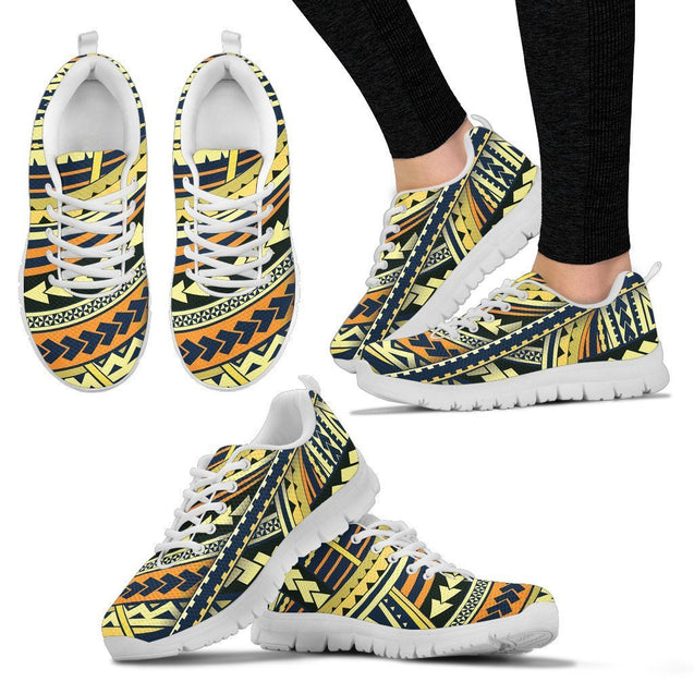 Poly Tribal Sneakers 15 - AH - J9-SNEAKERS-Alohawaii-Women's Sneakers-US5 (EU35)-White-Vibe Cosy™