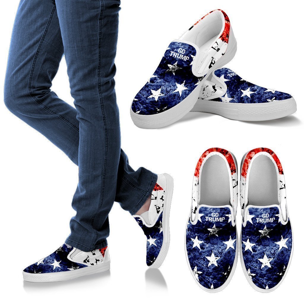 Patriotic Men's Slip Ons-6teenth World™-Kid's Sneakers-US8 (EU40)-Vibe Cosy™