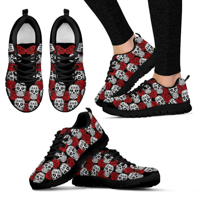 Skull Illustrator Sneakers-6teenth World™-Women's Sneakers-US5 (EU35)-Vibe Cosy™