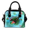 Turtle And Hibiscus Shoulder Handbag 07 - AH-SHOULDER HANDBAGS-Alohawaii-Shoulder Handbag-Black-PU leather-Vibe Cosy™