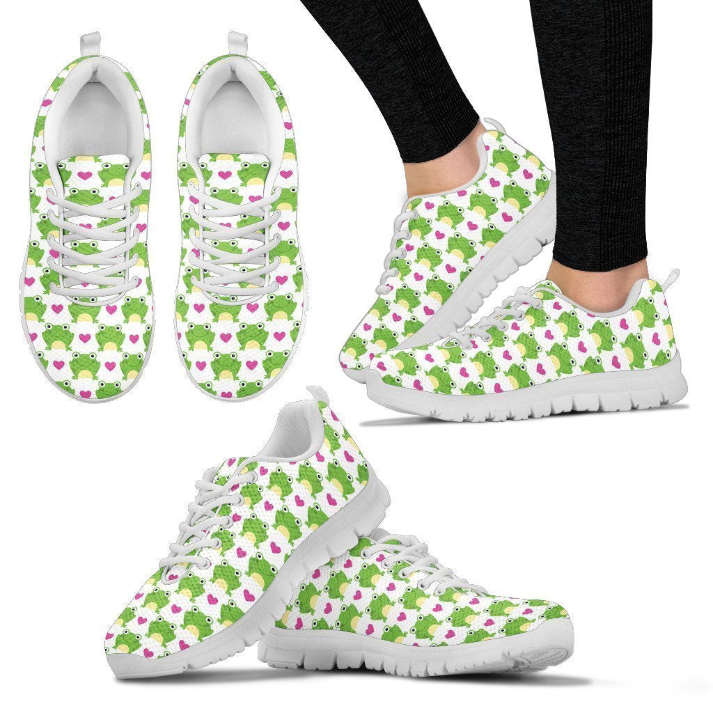 Frogs & Hearts Women's Sneakers-6teenth World™-Women's Sneakers-US5 (EU35)-Vibe Cosy™