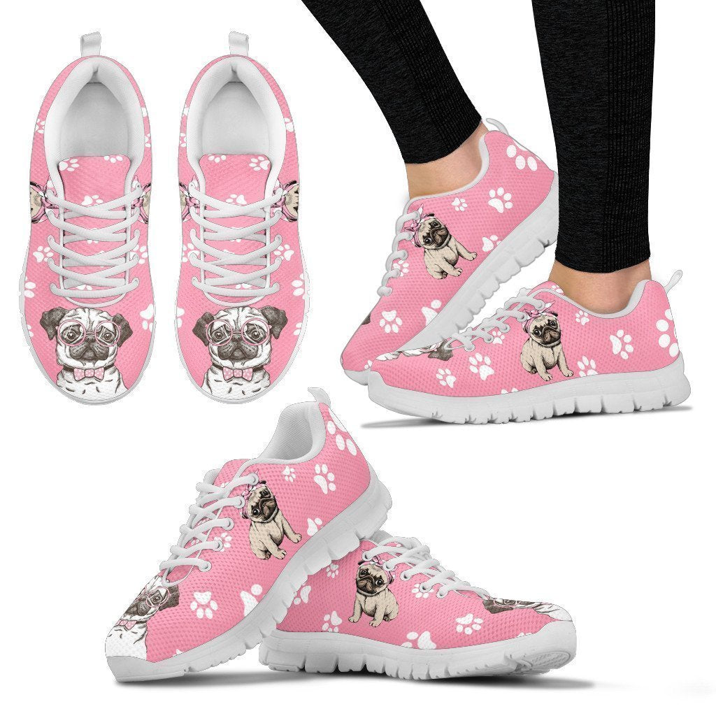 Pug Dog Women's Sneakers-6teenth World™-Women's Sneakers-US5 (EU35)-Vibe Cosy™