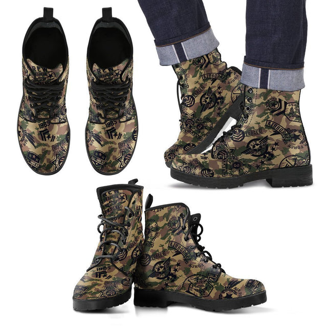 Military Shoes Camouflage Design Men's Leather Boots-6teenth World™-Men's Leather Boots-US5 (EU38)-Vibe Cosy™