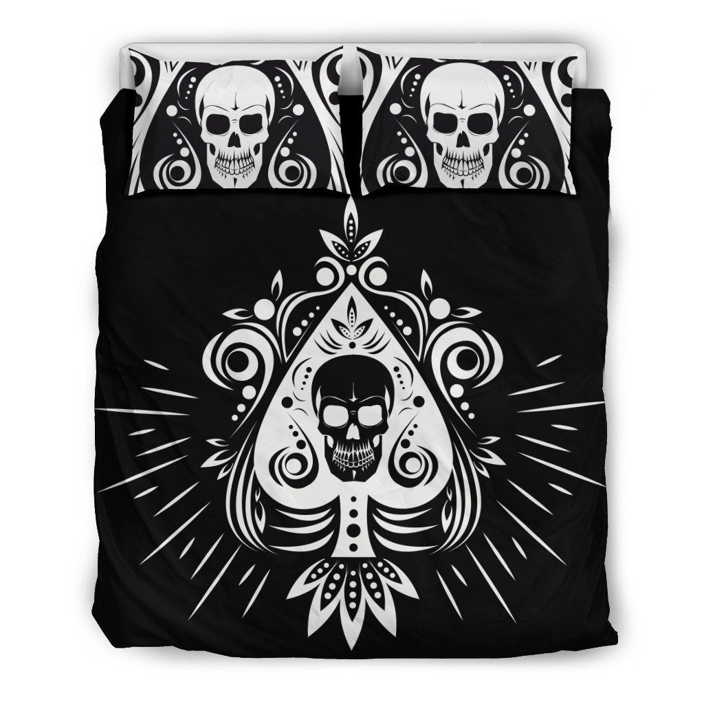 Skull Tattoo Design Bedding Set Black-6teenth World™-Bedding Set-US Twin-Vibe Cosy™