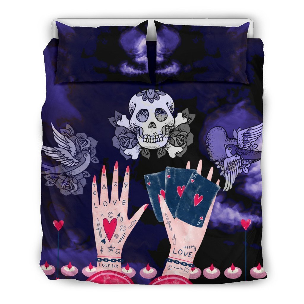 Love Ink Bedding Set for Tattoo Lovers-6teenth World™-Bedding Set-US Twin-Vibe Cosy™