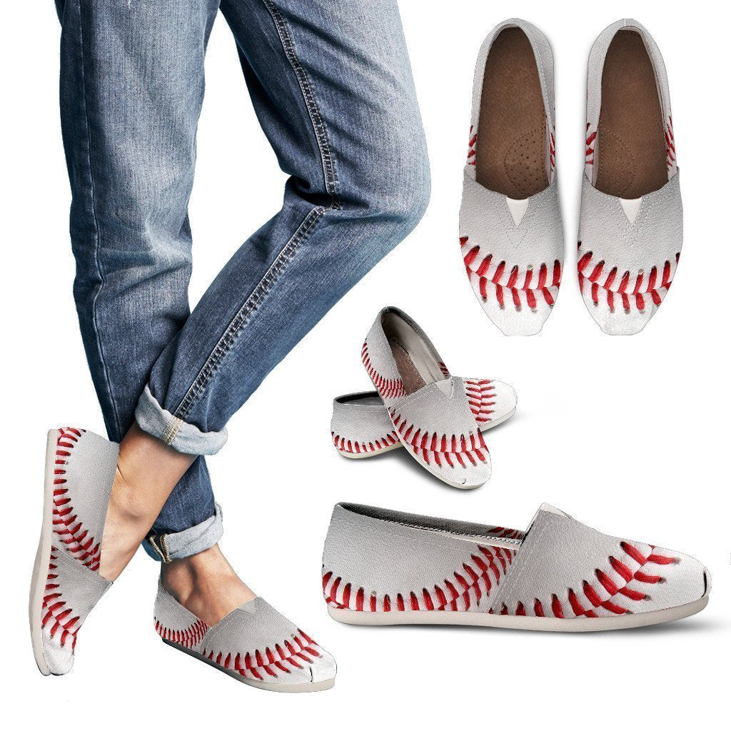 Custom Printed 3D Baseball Casual Shoes-6teenth World™-Women's Casual Shoes-US6 (EU36)-Vibe Cosy™