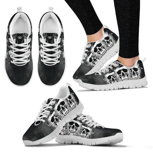 Skull Crown Sneakers - White Soles-6teenth World™-Women's Sneakers-US5 (EU35)-Vibe Cosy™