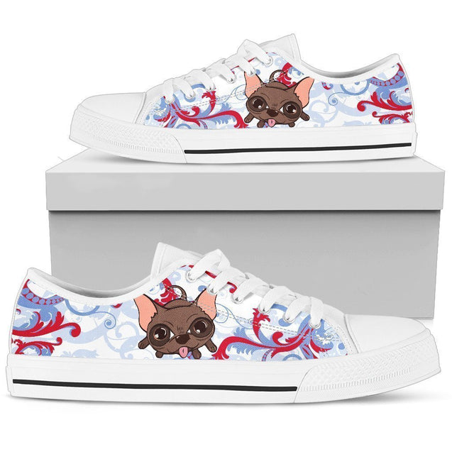Chihuahua funny Women's Low Top Shoe-6teenth World™-Women's Low Top Shoe-US5.5 (EU36)-Vibe Cosy™