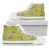 Back 2 School Green HIGH TOP-6teenth World™-Women's High Top Shoe-US5.5 (EU36)-Vibe Cosy™