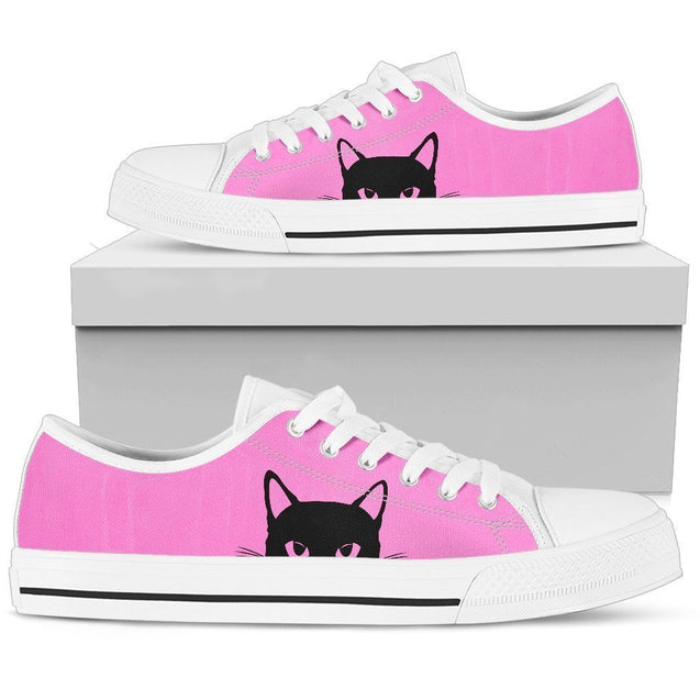 Pink Cat Women's Low Top Shoe-6teenth World™-Women's Low Top Shoe-US5.5 (EU36)-Vibe Cosy™