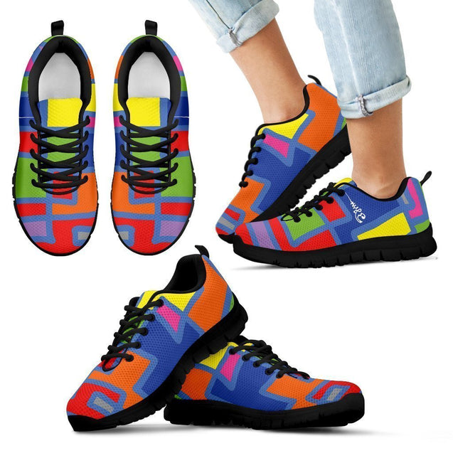 Kid's Sneakers Square Color - Black-6teenth World™-Kid's Sneakers-11 CHILD (EU28)-Vibe Cosy™