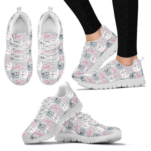 Love Meow Cat Women's Sneakers-6teenth World™-Women's Sneakers-US5 (EU35)-Vibe Cosy™