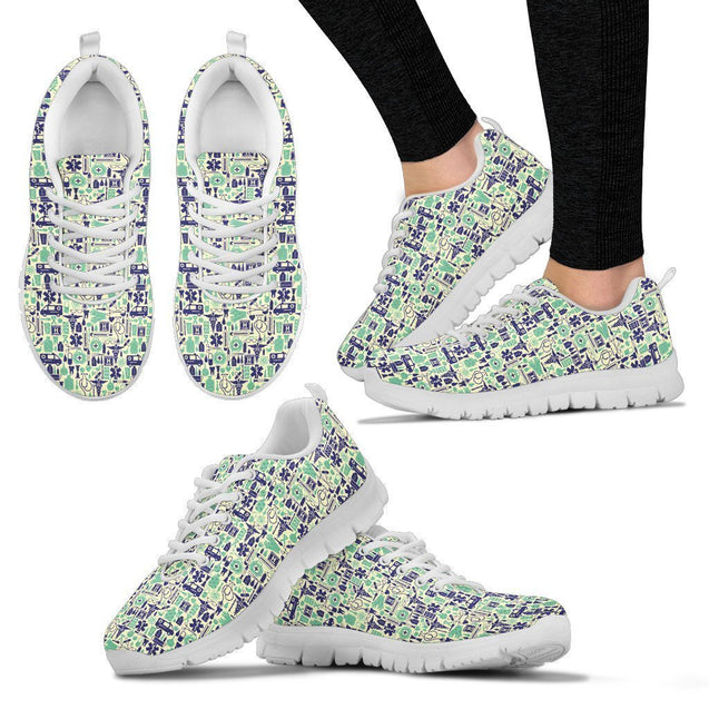 Nurse Shoes-Shoes-6teenth Outlet-Women's Sneakers - White - Nurse Shoes-US5 (EU35)-Vibe Cosy™