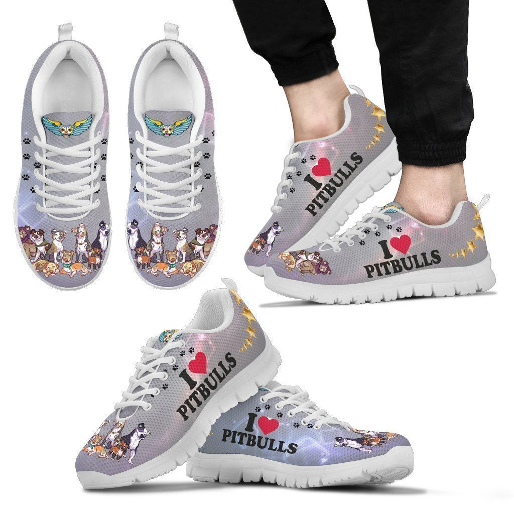 I love my pitbulls Men's-6teenth World™-Men's Sneakers-US5 (EU38)-Vibe Cosy™